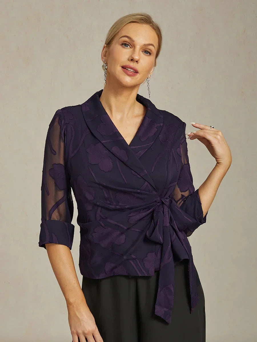 Elegante Bloemen Chiffon Blouse
