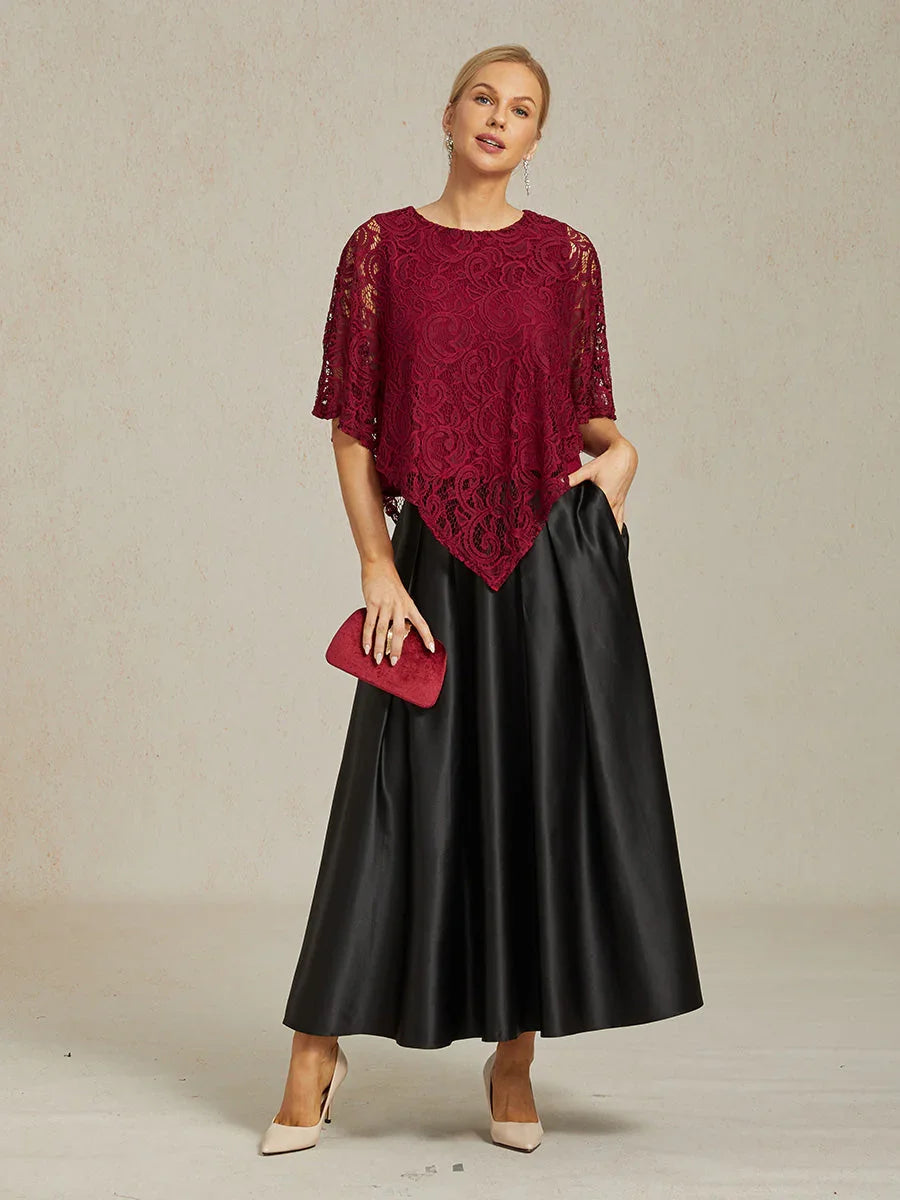 Elegante top met vleermuismouwen van kant