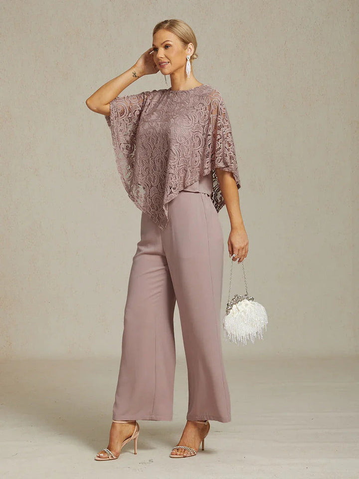 Elegante kanten top met vleermuismouwen