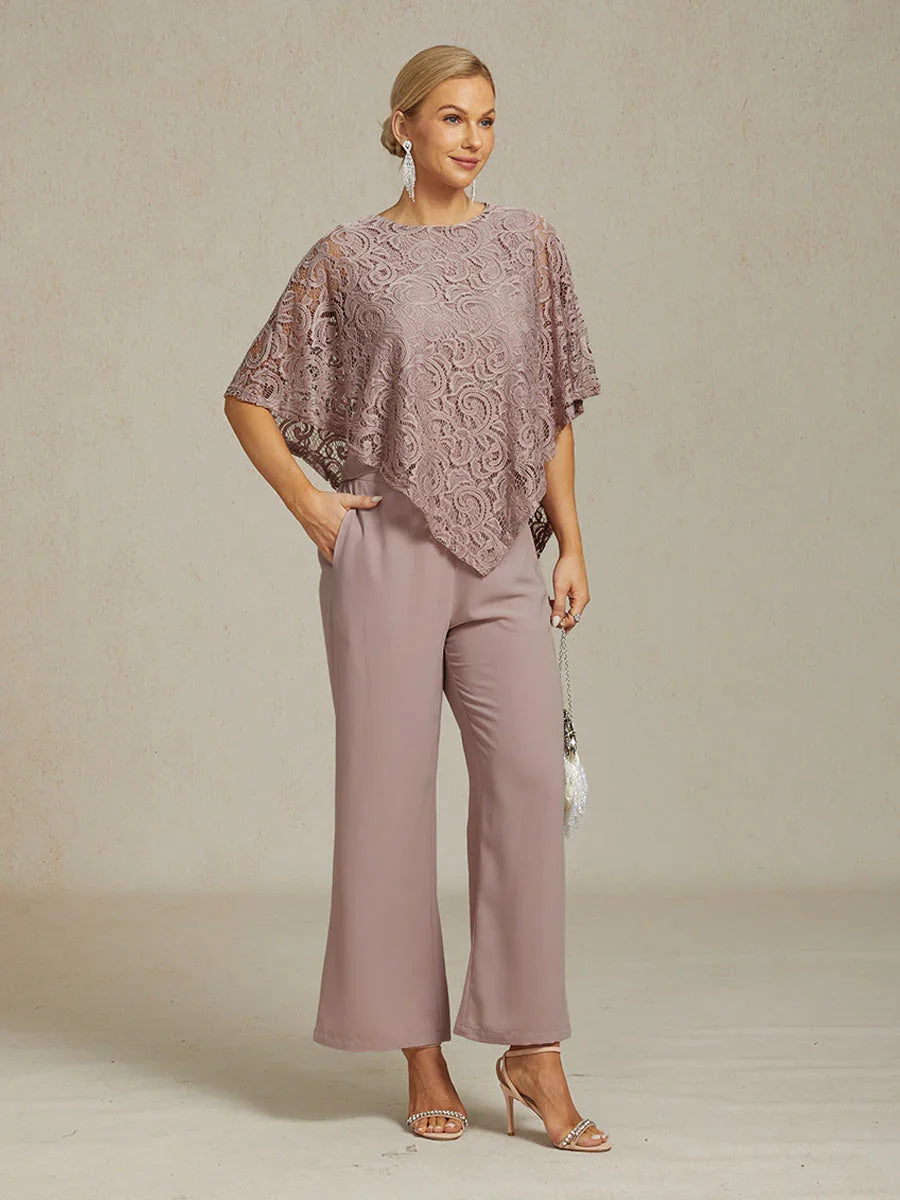 Elegante kanten top met vleermuismouwen