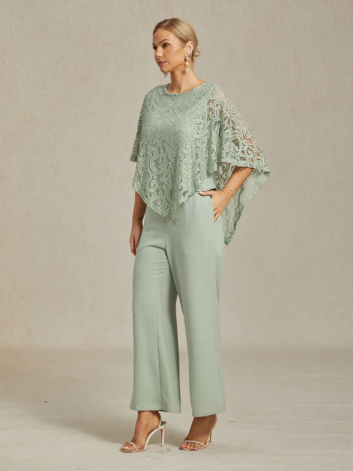 Elegante top met vleermuismouwen van kant