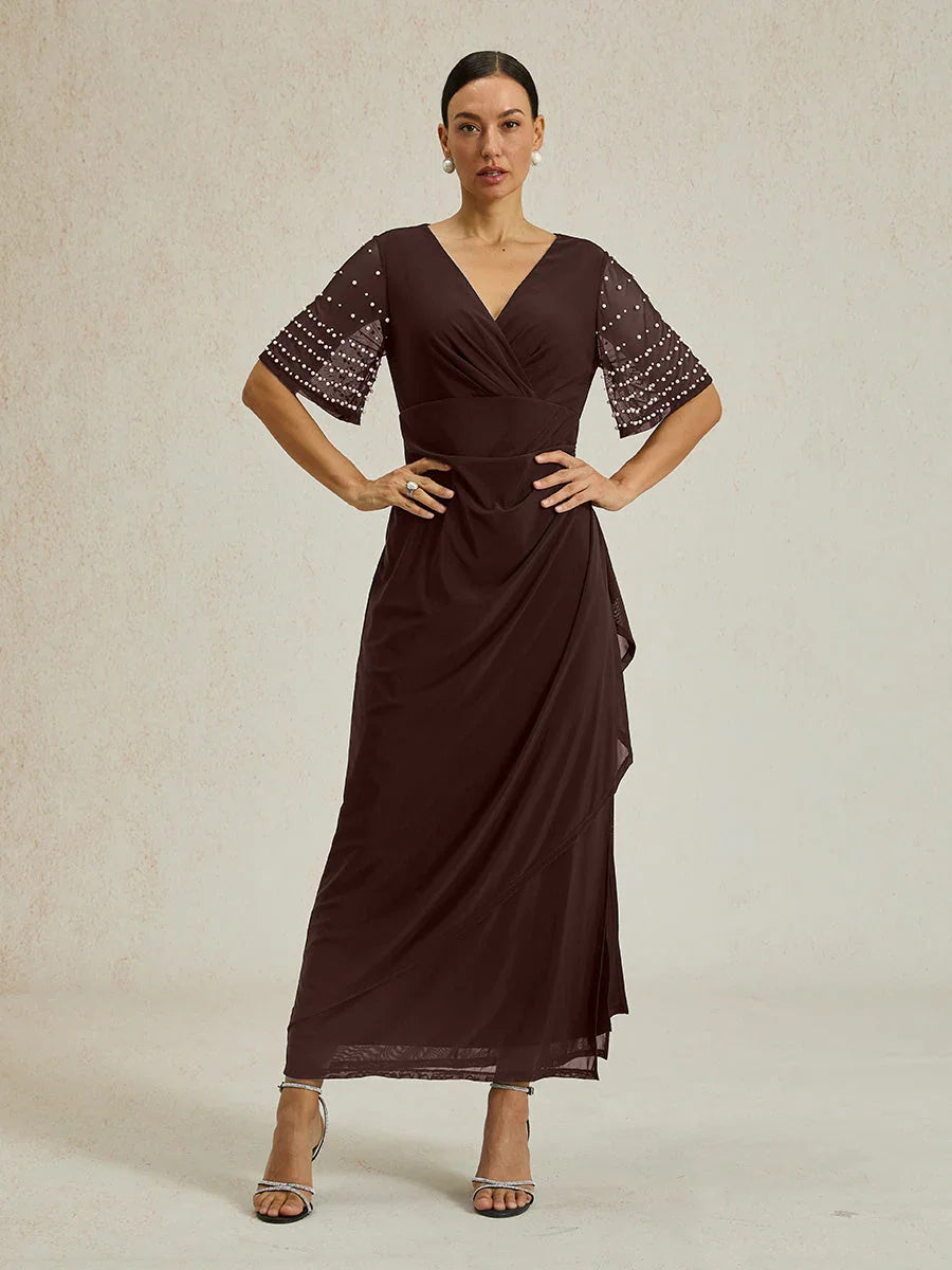 Elegante Galajurk Met Versierde Fladdermouwen
