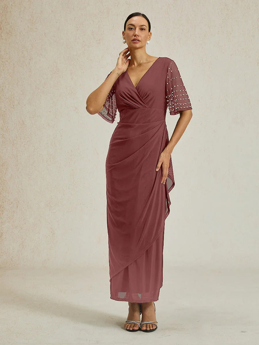 Elegante Galajurk Met Versierde Fladdermouwen