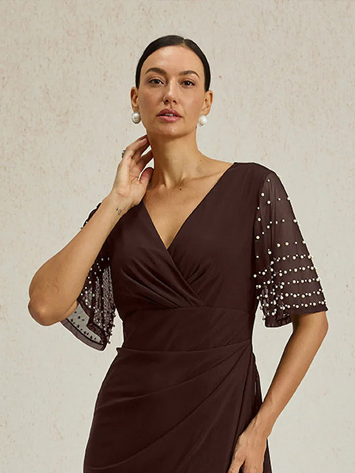 Elegante Galajurk Met Versierde Fladdermouwen