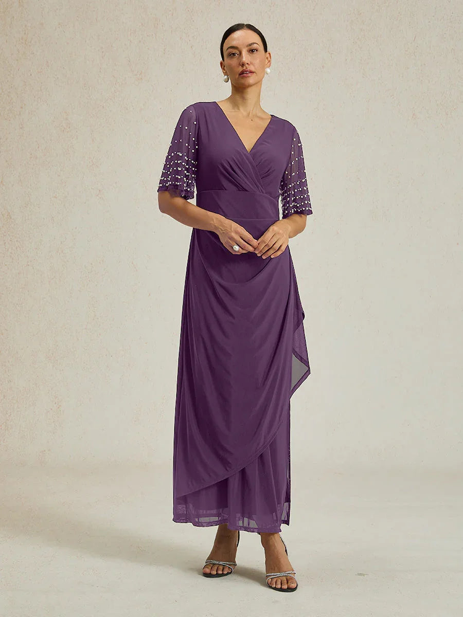Elegante Galajurk Met Versierde Fladdermouwen