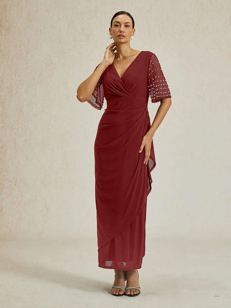 Elegante Galajurk Met Versierde Fladdermouwen
