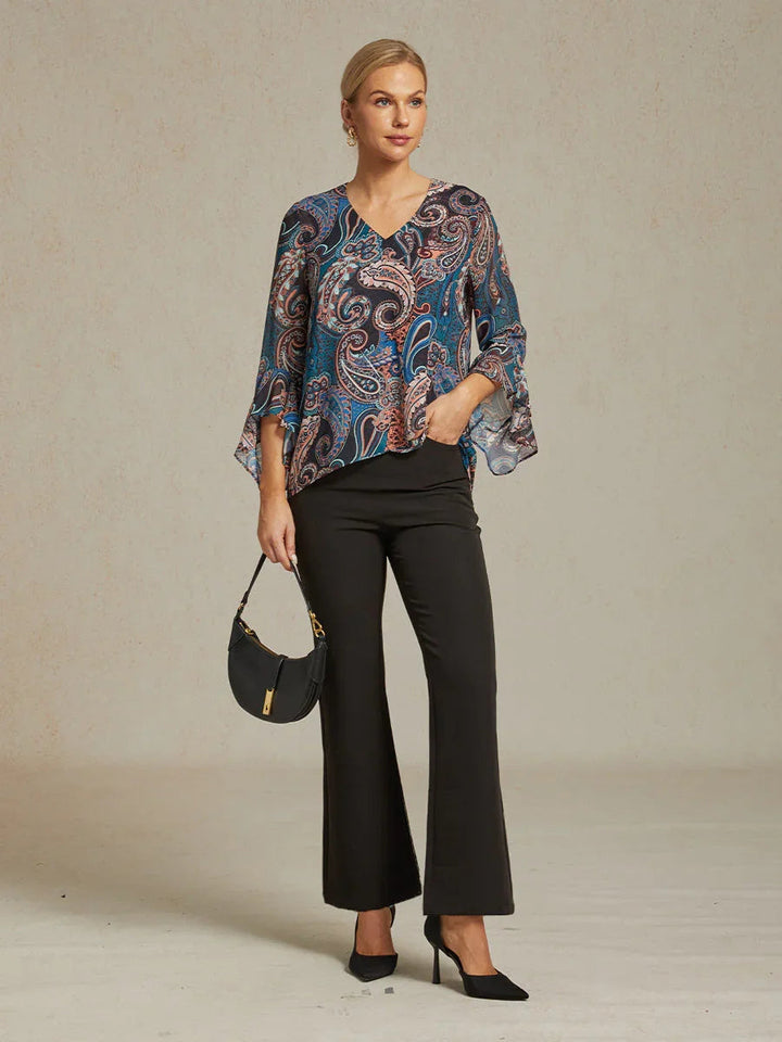 High-stretch Bootcut-broek met Slankmakende Pijpvorm, Mid-rise en Zakken