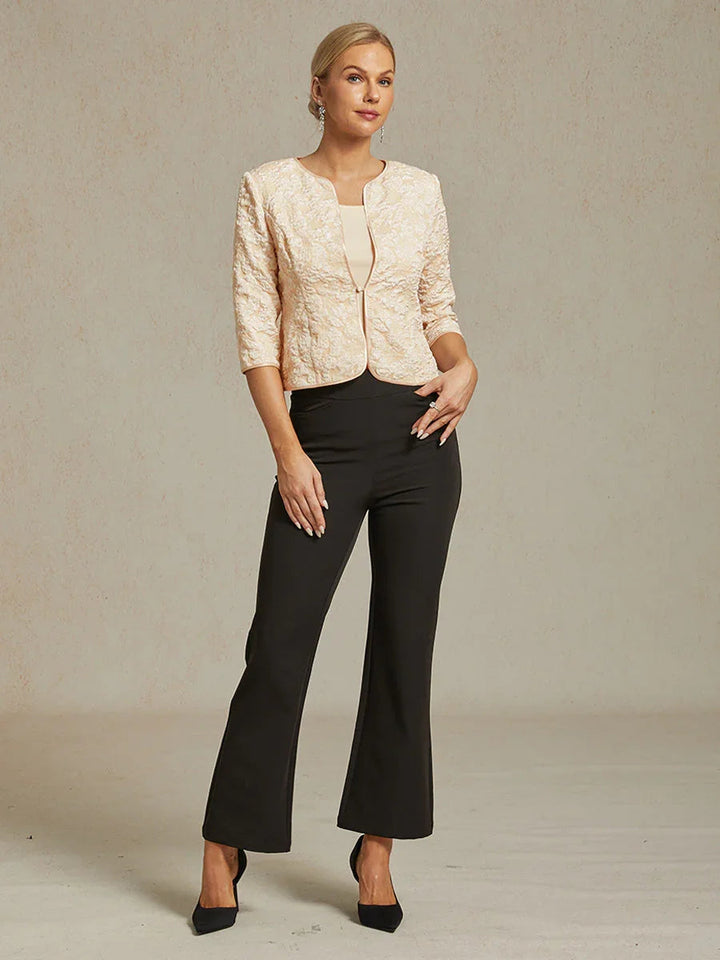 High-stretch Bootcut-broek met Slankmakende Pijpvorm, Mid-rise en Zakken