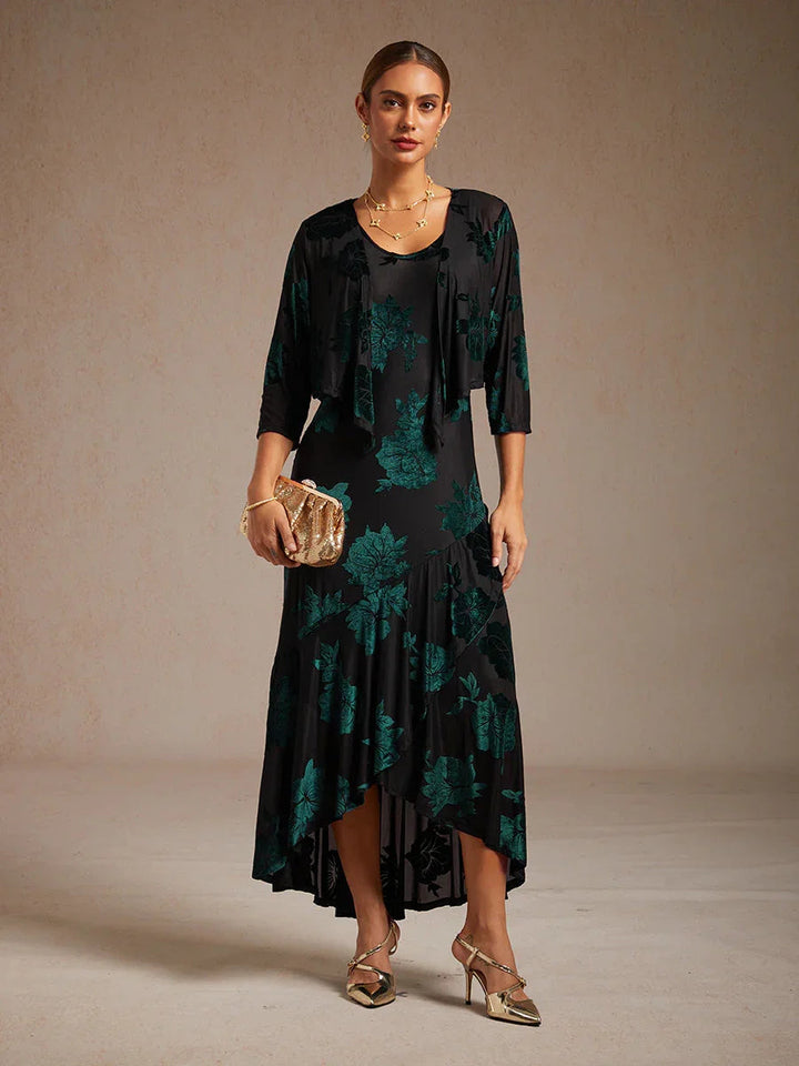 Floral Stretch3/4 Sleeve Shrug