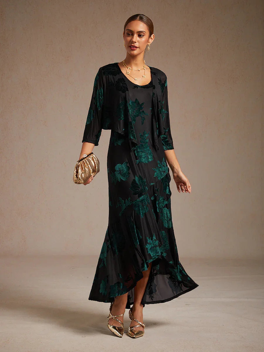 Floral Stretch3/4 Sleeve Shrug