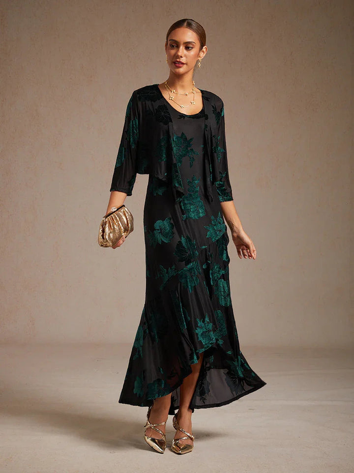 Floral Stretch3/4 Sleeve Shrug