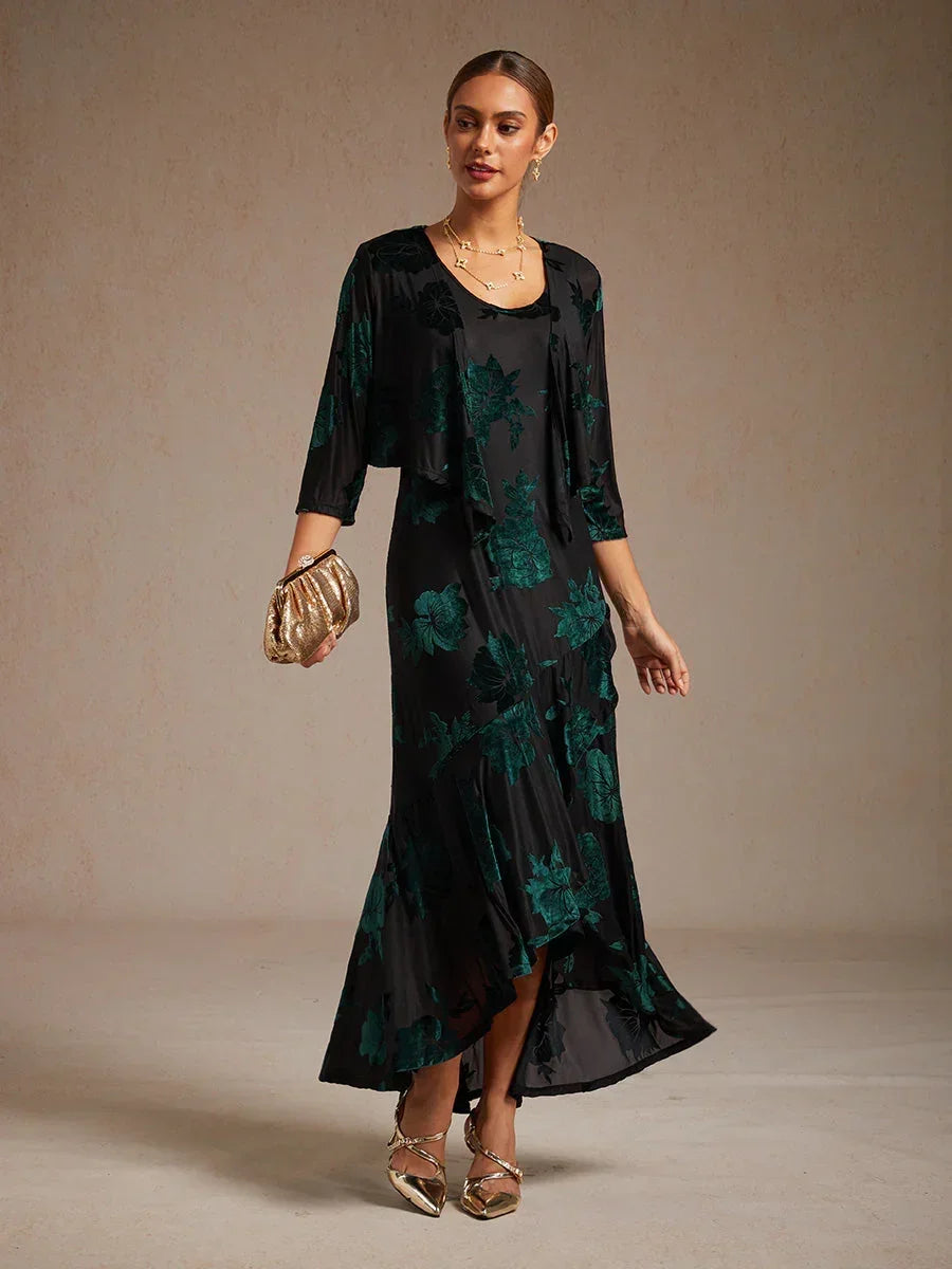Floral Stretch 3/4 Sleeve Shrug