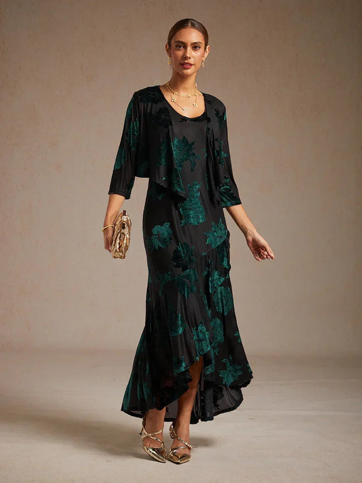 Floral Stretch 3/4 Sleeve Shrug
