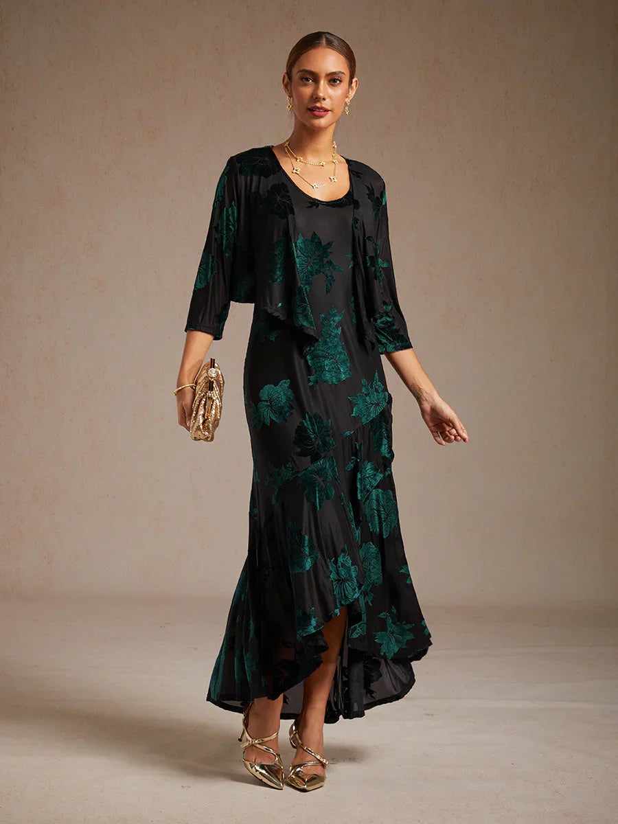 Floral Stretch3/4 Sleeve Shrug