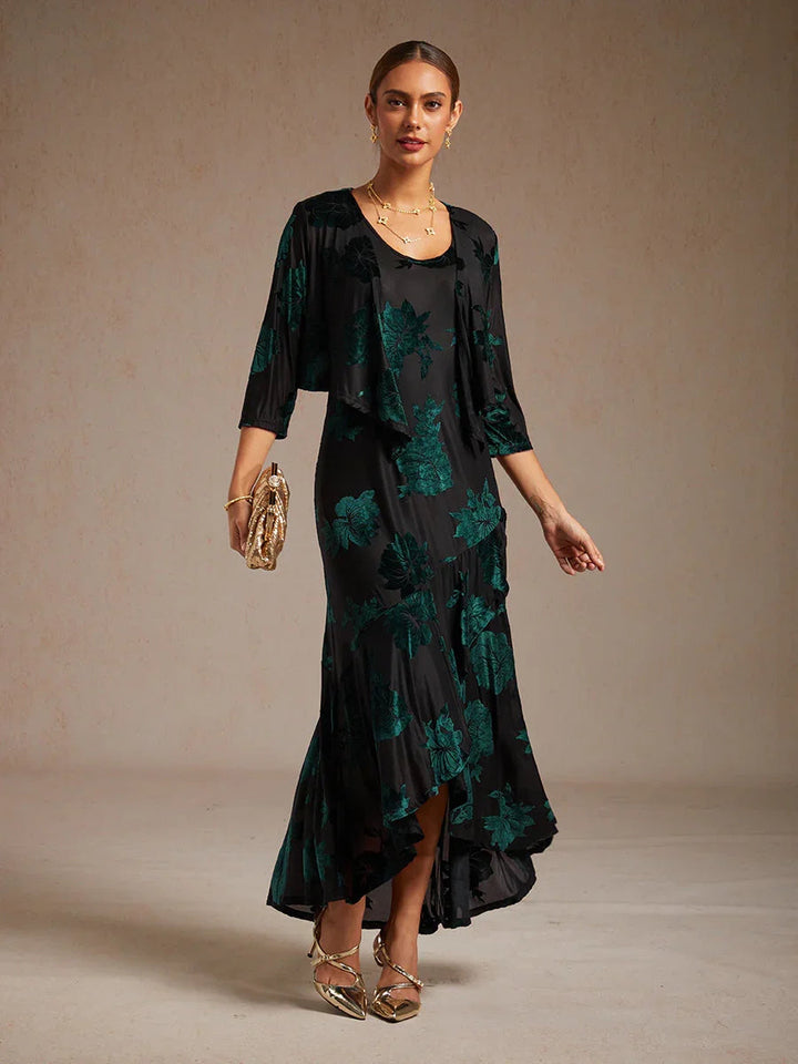 Floral Stretch3/4 Sleeve Shrug