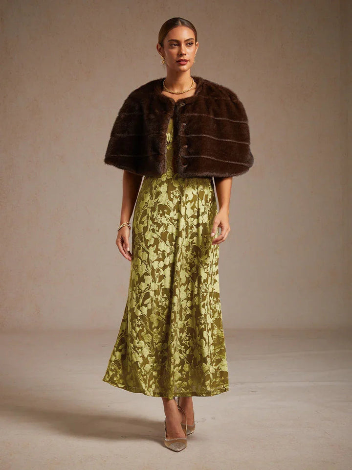 V-Hals Maxi-jurk met bloemenprint