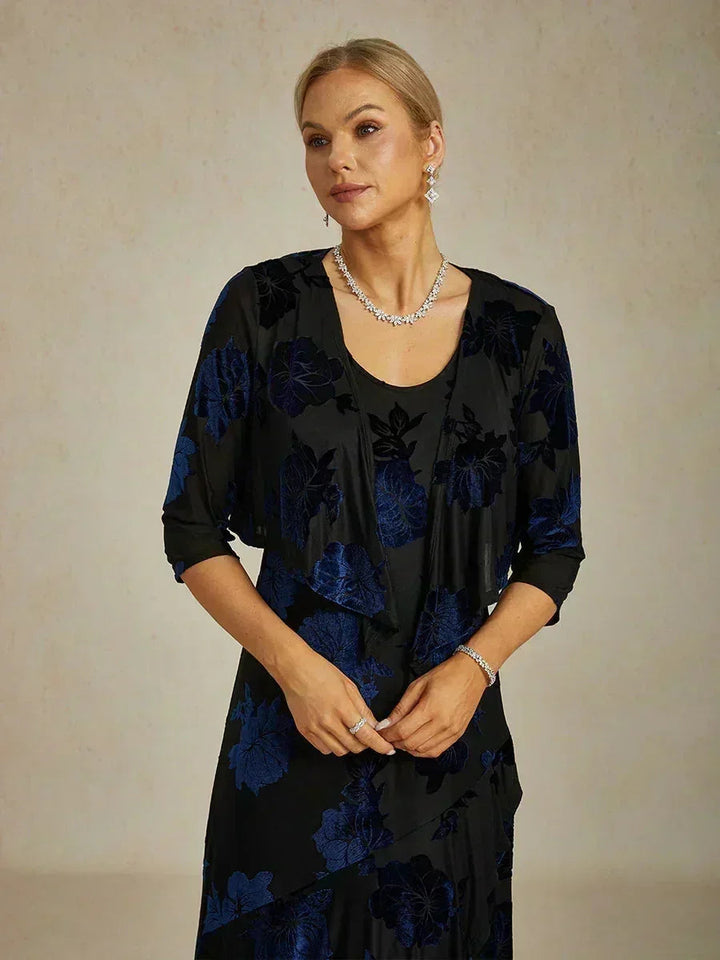 Floral Stretch3/4 Sleeve Shrug