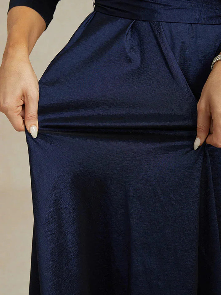 High Low Taffeta Cocktail Dress with Tie Belt