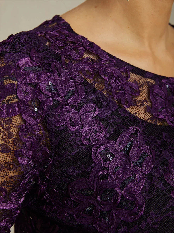 Lange Jas van Rozetkant met Paillettendetail