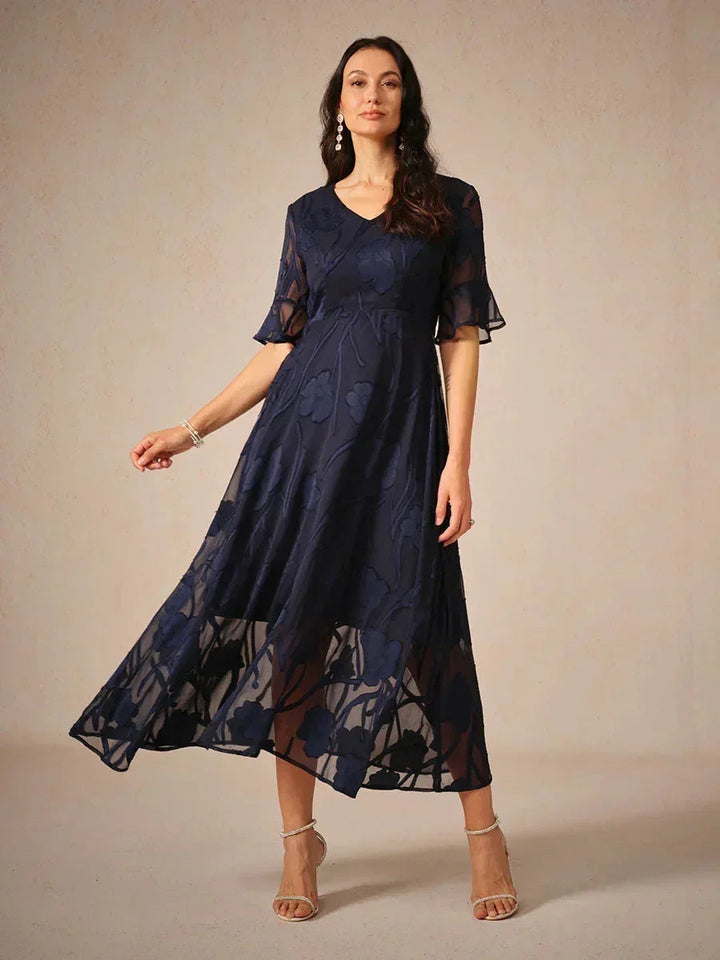 Bloemenprint Midi Semi-formele Jurk