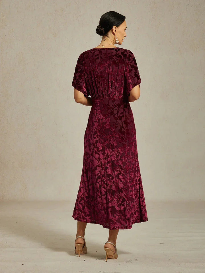Maxi-jurk Met V-hals En Bloemenprint
