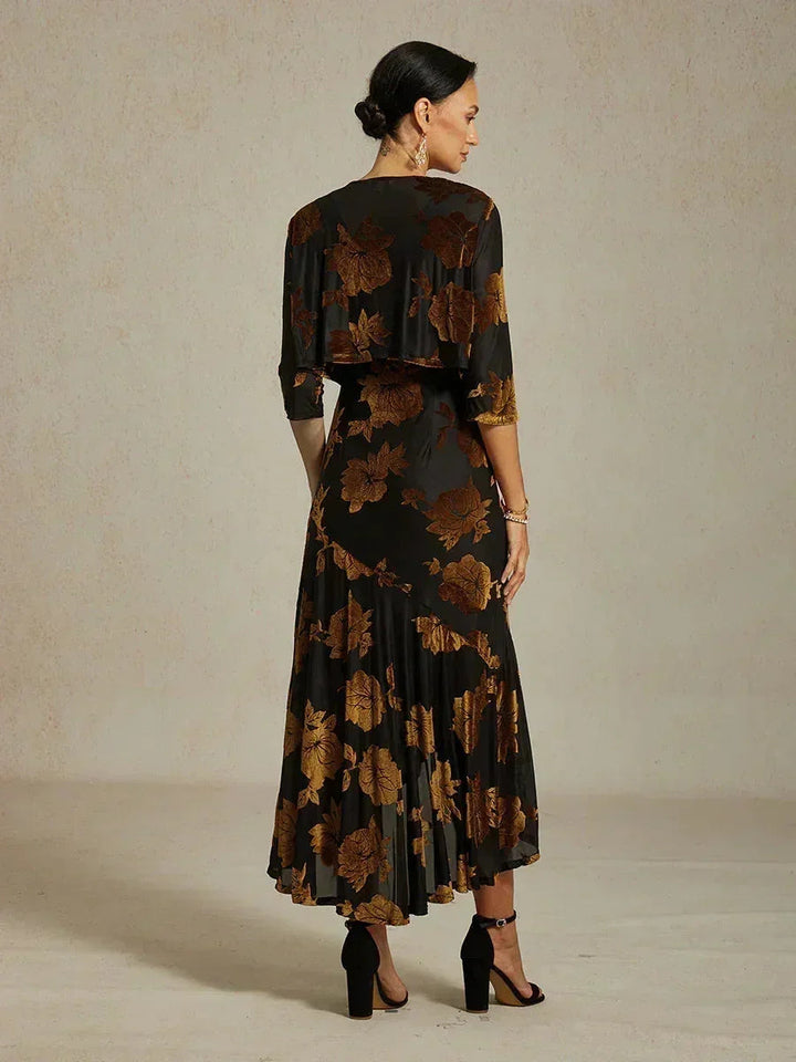 Floral Stretch 3/4 Sleeve Shrug