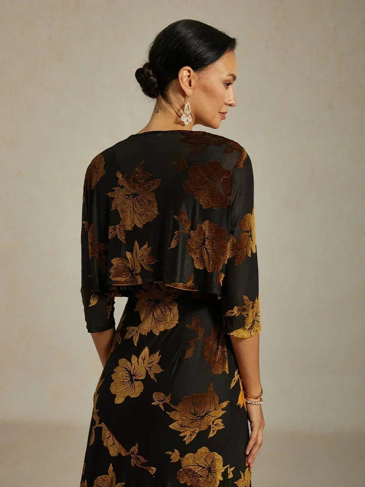 Floral Stretch3/4 Sleeve Shrug