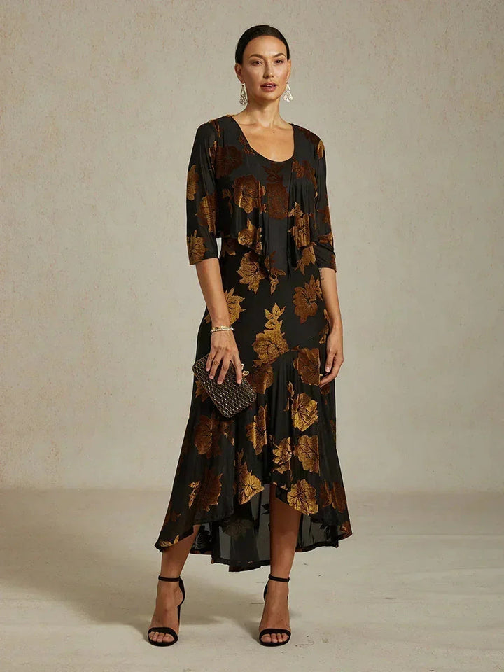Floral Stretch3/4 Sleeve Shrug