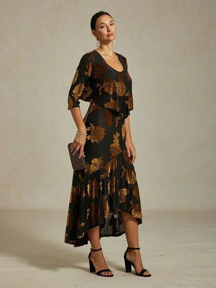 Floral Stretch 3/4 Sleeve Shrug