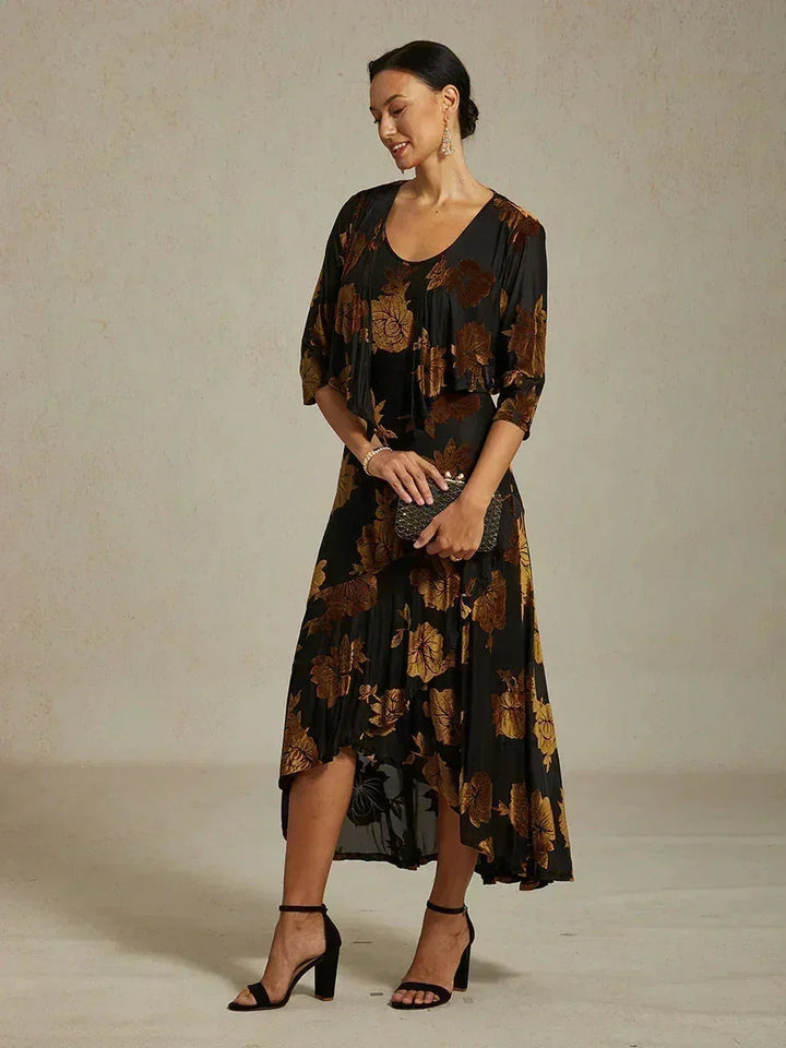 Floral Stretch 3/4 Sleeve Shrug