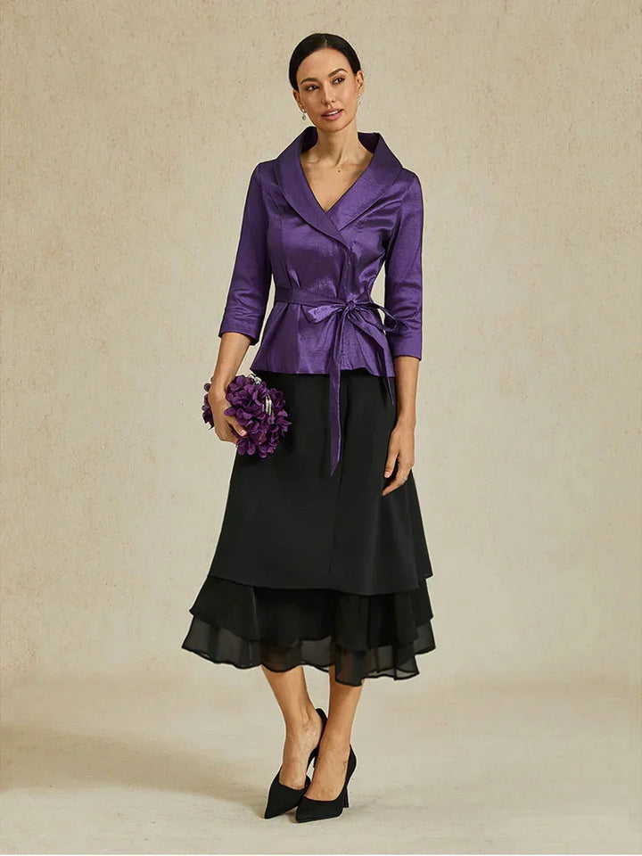 Gelaagde Chiffon Theelange Rok