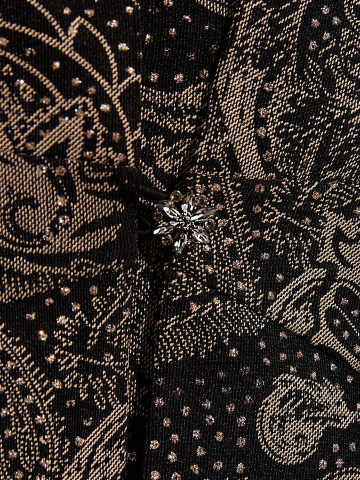 Paisley Blazerjurk met Subtiel Paillettenaccent