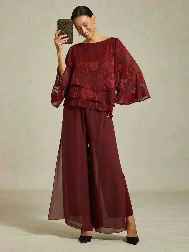 Chiffon Bloemenlaagjes Blouse