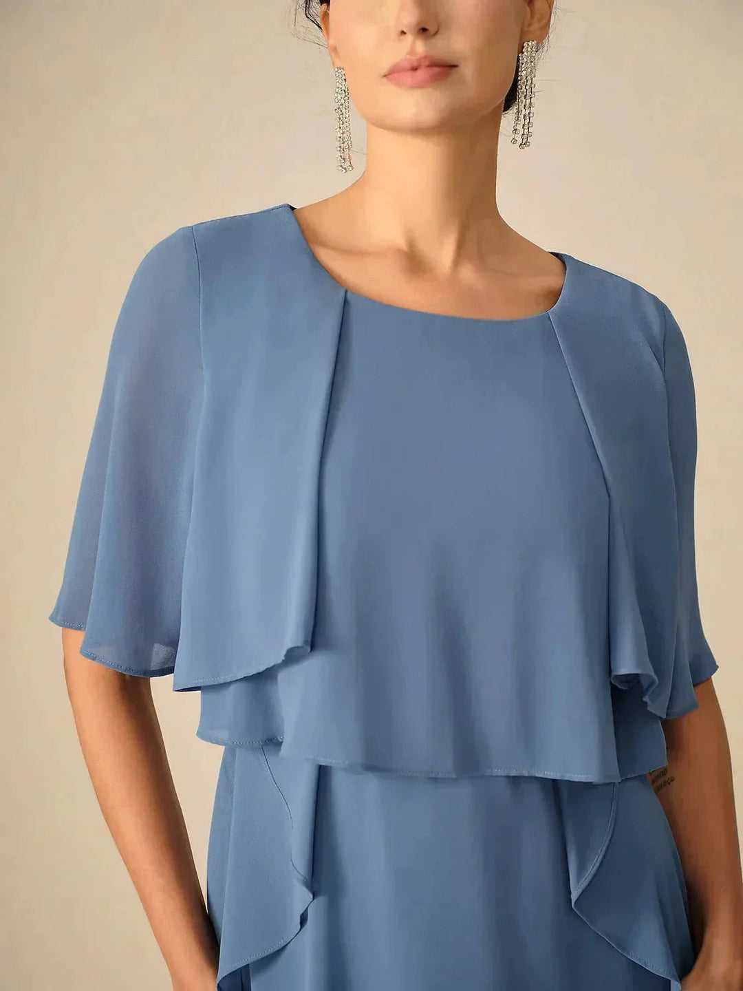 Elegante Gelaagde Chiffonjurk