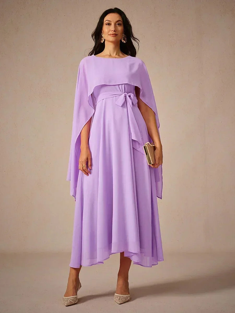 Op Twee Manieren Draagbare Doorzichtige Chiffon Maxi-jurk