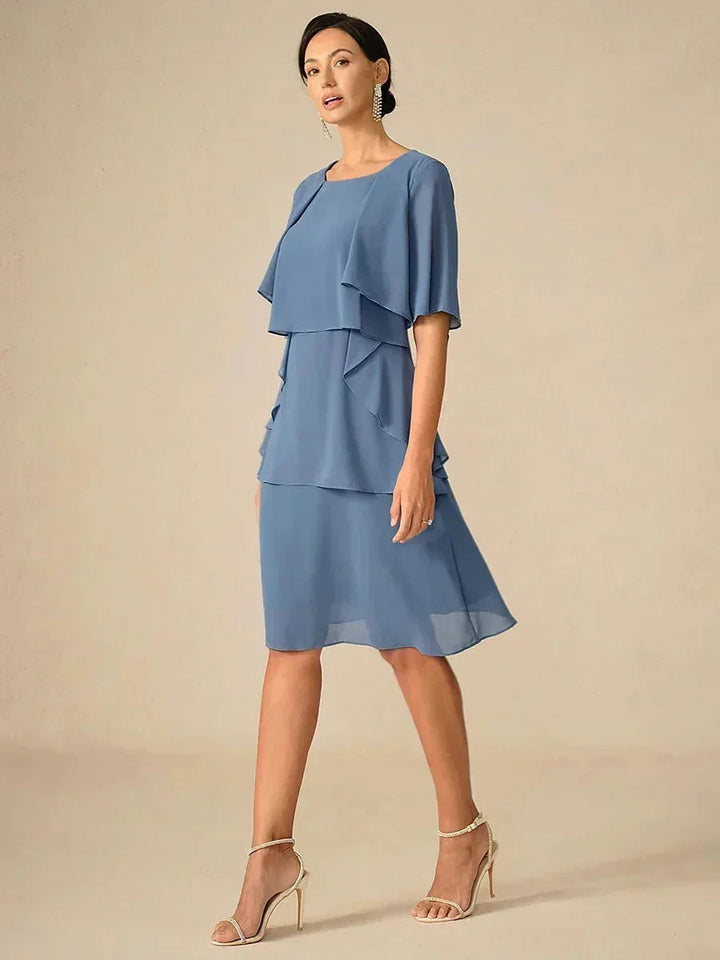 Elegante Gelaagde Chiffonjurk