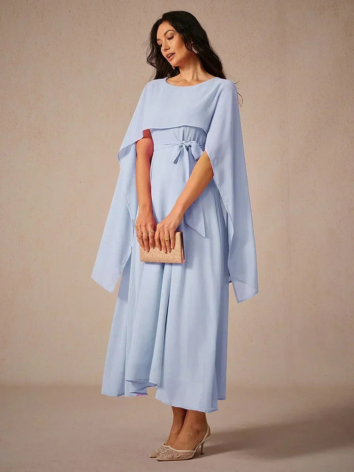 Op Twee Manieren Draagbare Doorzichtige Chiffon Maxi-jurk