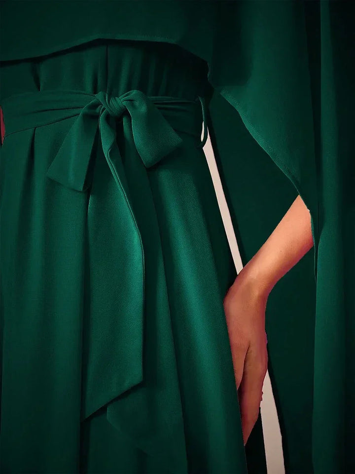 Tweezijdig Draagbare Doorzichtige Chiffon Maxi-jurk