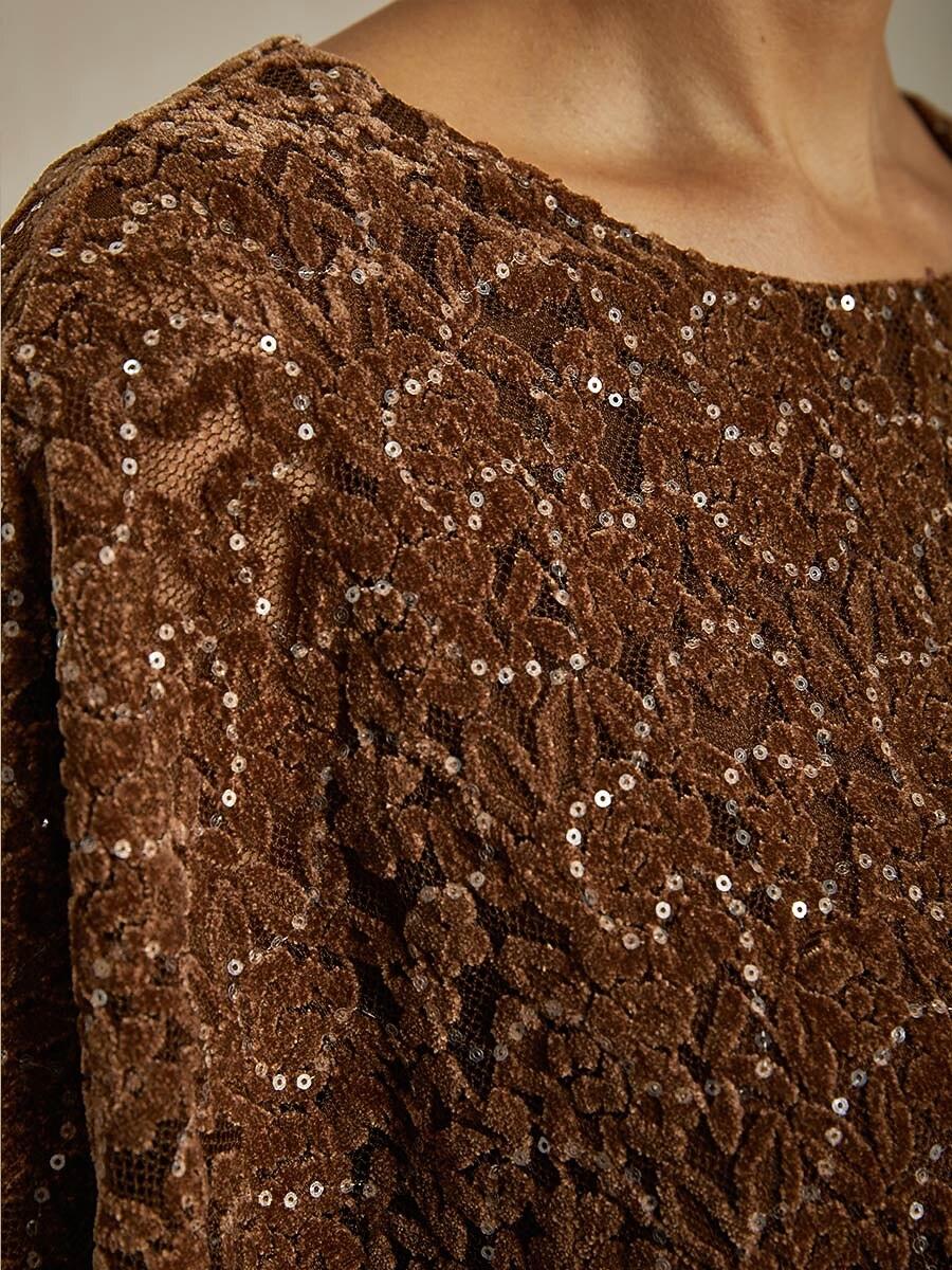 Fluwelen Top met Kanten Capelet en Pailletten