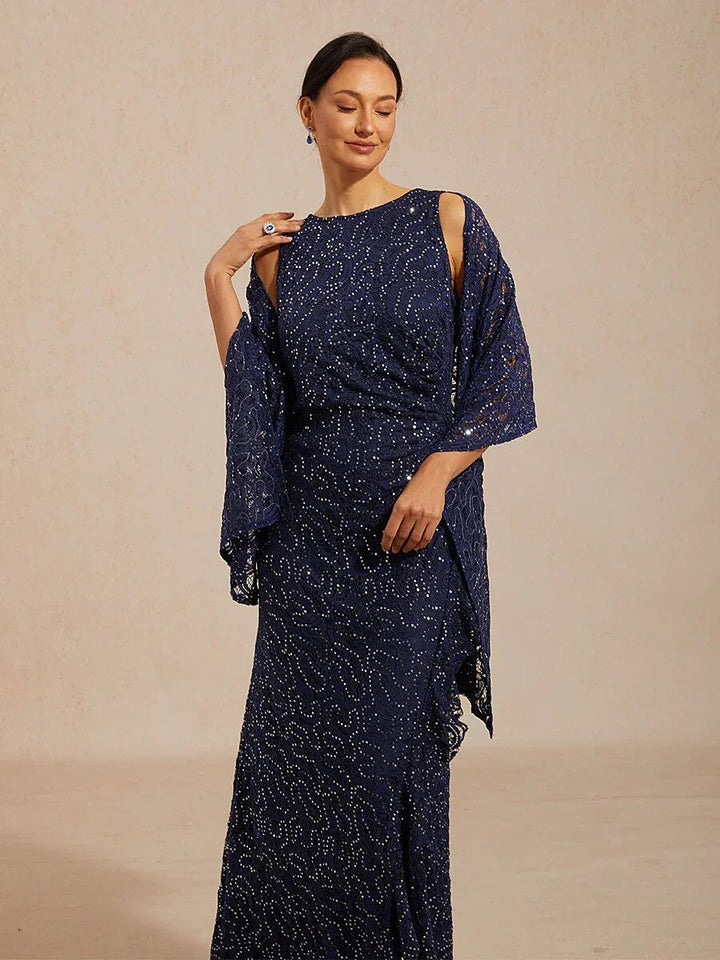 Sequin Lace Long Shawl Wrap