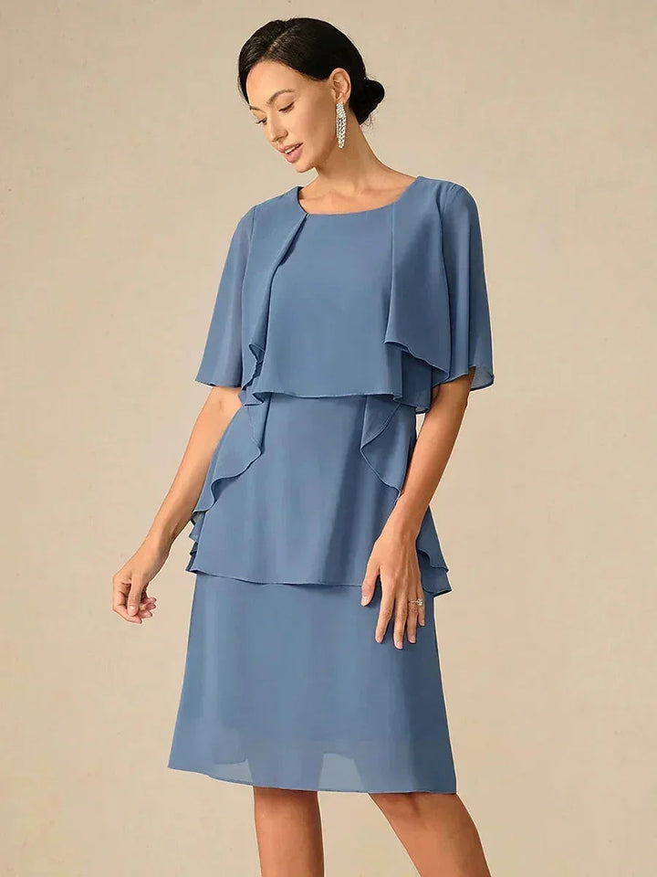 Elegante Gelaagde Chiffonjurk