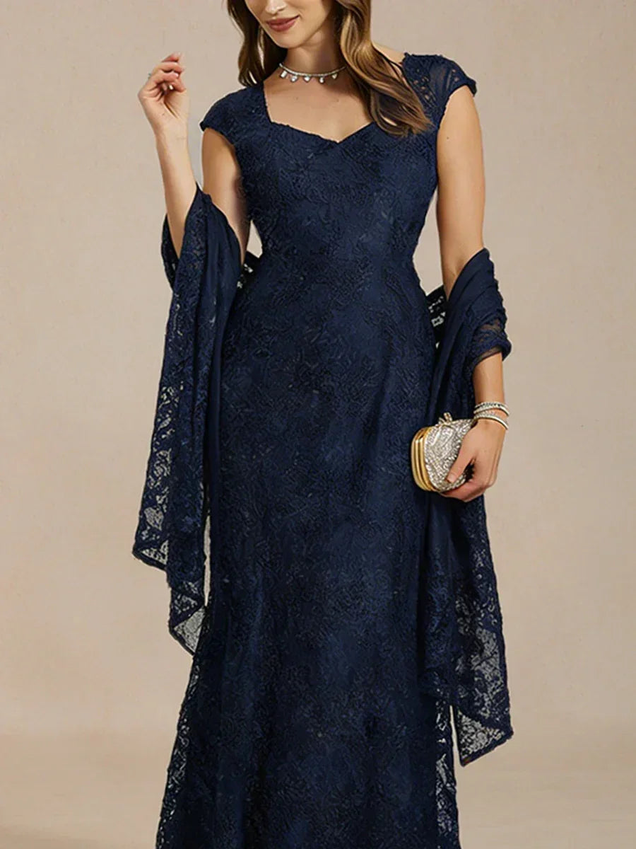 Rosette Lace Long Shawl Wrap