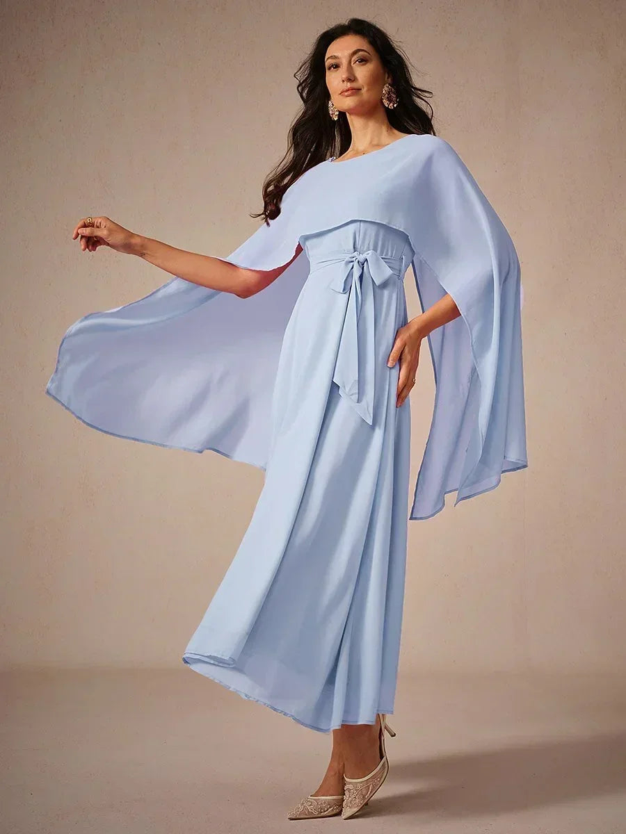Tweezijdige Doorzichtige Chiffon Maxi-jurk