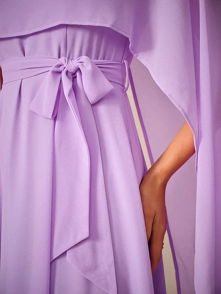 Tweezijdig Draagbare Doorzichtige Chiffon Maxi-jurk