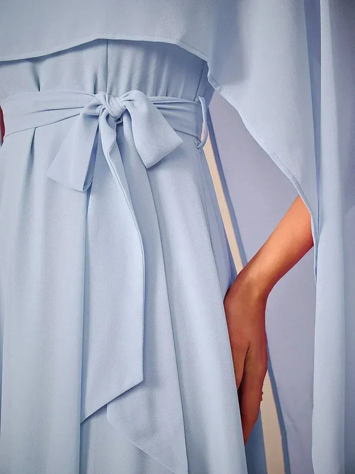 Tweezijdig Draagbare Doorzichtige Chiffon Maxi-jurk