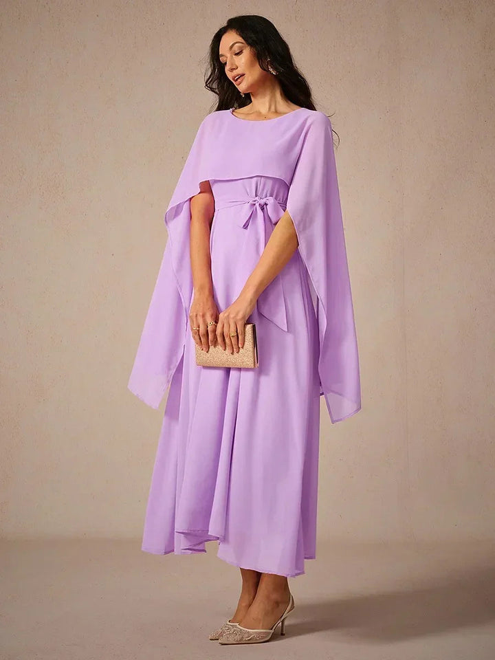 Op Twee Manieren Draagbare Doorzichtige Chiffon Maxi-jurk