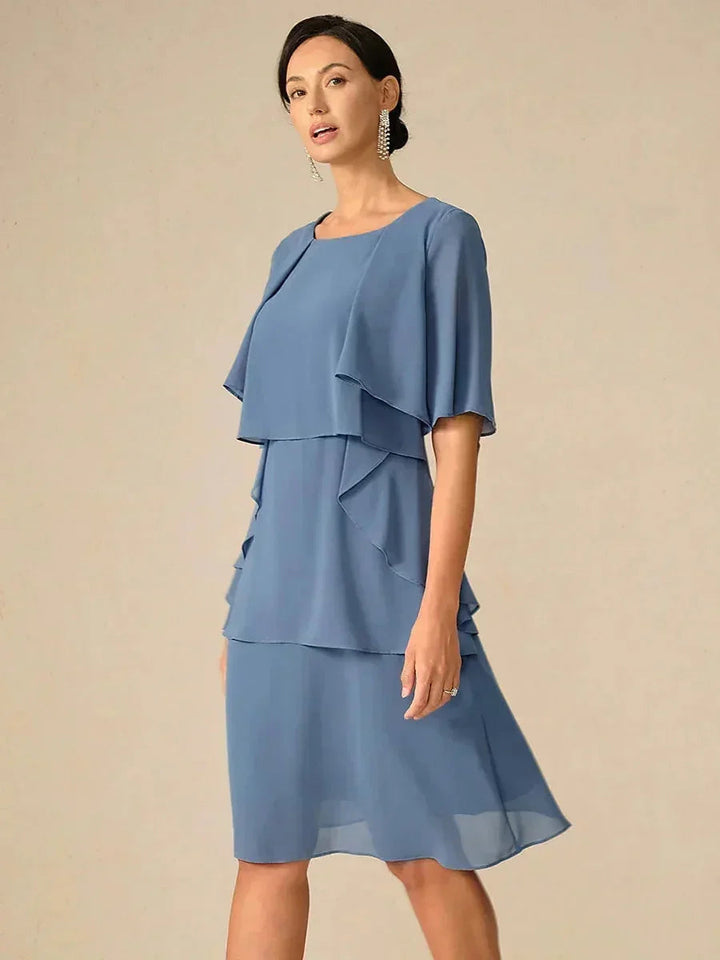 Elegante Gelaagde Chiffonjurk